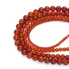 DIY Accessories Wholesale Bead Crystals Bead 4-10mm Round Orange Translucent Natural Stone Beads for Jewelry Making