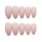 Fashion Shiny Acrylic Pure Color Full Cover Nail Art Patch Artificial Fingernail Nails Tips