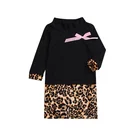 Fashion Kids Autumn Clothing Leopard Dress Girls Long Sleeve Boutique Dress