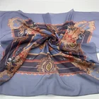New Design Printed polyester Square 114*114cm Hijab Square Head Scarves Wraps Malaysia