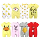 Toddler Mudkingdom Toddler Jumpsuit Lightweight Short Sleeve Summer Newborn Clothes Baby Clothing Romper