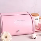 New design butterfly printing metal bread bin bread container toast box