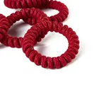 Wholesale Big Telephone Line Elastic Hair Bands Bright Women Hair Accessories Decorative Hair Ties