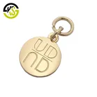 Wholesale custom round engraved metal charm jewelry plate tags for necklace