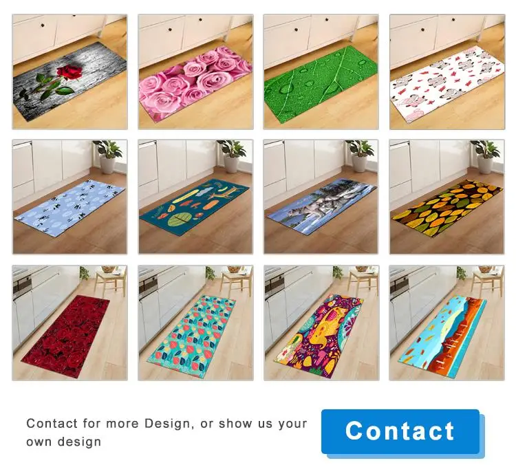 Anti Slip Flannel Absorbent Memory Foam Kitchen Floor Mats