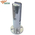 Graphic Customization No Hole Casting 16MM Round Base Stainless Steel Stair Glass Clamp Holder