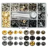 Snap Button Fasteners Kit, Metal Snap Buttons With Fixing Tools For Leather, Coat