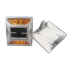 Aluminum Waterproof LED Solar Powered Cat Eyes Road Stud Highway Traffic Ground Safety Sign Light