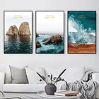 New Eco-Friendly material PET printed soundproof wall art decorative oil sea painting for living room wall by numbers