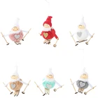 fashion plush christmas angel pompom doll blue new christmas tree decoration fabric