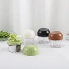 Black Wholesale 25mlx4 Multi-Chamber Black Salt And Pepper Spice Shakers Portable With Plastic Butterfly Lid
