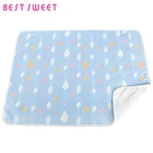 Baby Waterproof Sheet Urine Changing Pads Washable Soft Jacquard Portable Diaper mat