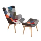 Comfortable Cheap Modern Living Room Bedroom Lazy Foot Leisure Fabric Recliner Lounge Chair With Ottoman