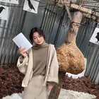 ASM ANNA fashion wool short coat medium length skirt suit women clothing two pieces set