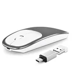 Cheap price ultra thin mini metal noiseless silent click rechargeable optical wireless mouse