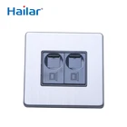 factory price UK Type 2 Gang Computer data socket outlet rj45 and rj11 telephone socket