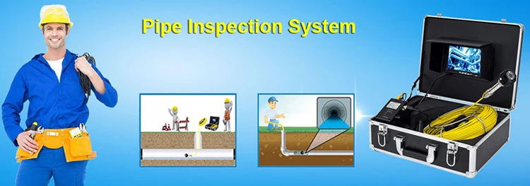 Aitdda 7inch DVR 17mm Pipe Inspection Video Camera 20M IP68 Waterproof Drain Pipe Sewer Inspection Camera System