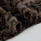 Very Unique Leopard Print Faux Fur Fabric Curly Rabbit Faux Fur Fabrics To Choose OEM Any Color