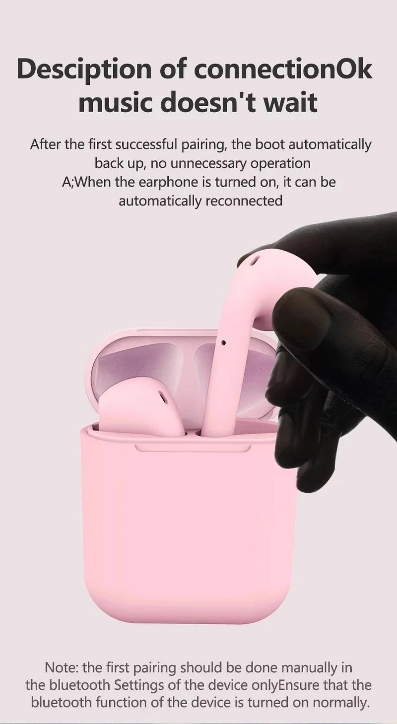 Original i12 TWS Waterproof Popular Earbuds V5.0 EDR Headphone True Stereo For Iphone/Samsung - ANKUX.COM
