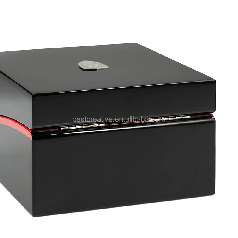 custom logo mdf wooden luxury for gift leather watch packaging