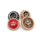 high-quality custom fancy clothing design logo metal shank buttons for clothes