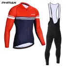 PHMAX Sexy Bid Road Bike Reflective Wear Santic Soomon Sport Wholesale Sialkot Long Sleeve Oem Clothes Pro Men Cycling Jersey