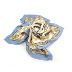 Custom print silk chiffon scarf ,digital silk hair scarf printing