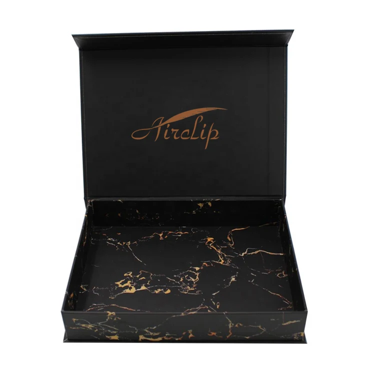 luxury matte lamination book shaped rigid paper flap box with