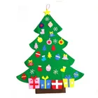 Wholesale felt Xmas Decoration Gifts DIY Felt Christmas Wall Tree With Ornament Set For Kids
