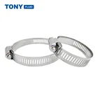 High Pressure Stainless Steel Adjustable Hydraulic Hose Clamp American Worm Type Bolts Clamp
