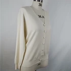 Girls Sweater VS Cashmere Fashion Girls New Stylish V Neck Ladies Clothing White Color Cardigan Women Sweater