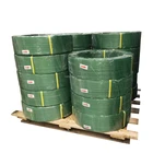 High strength green color embossed plastic polyester strap pet strapping belt for carton packing