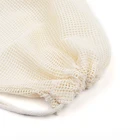Reusable Cotton Mesh Produce Bags Natural Eco-Friendly Reusable Fruit Vegetable Drawstring Bags