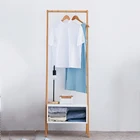 Good quality factory directly wooden coat rack with storage modern entryway coat rack hat tree stand