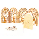 Romantic House Carving Craft Card And Love Series 3 d Paper Custom Greeting Cards