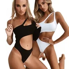 AliExpress Exports Irregular One-Piece Swimwear Sexy Bikini 2019 in European and American Ink Printing