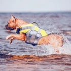 Dog Large Breathable Soft Dog Harness Vest Dog Handle Protective Life Jacket For Swimming