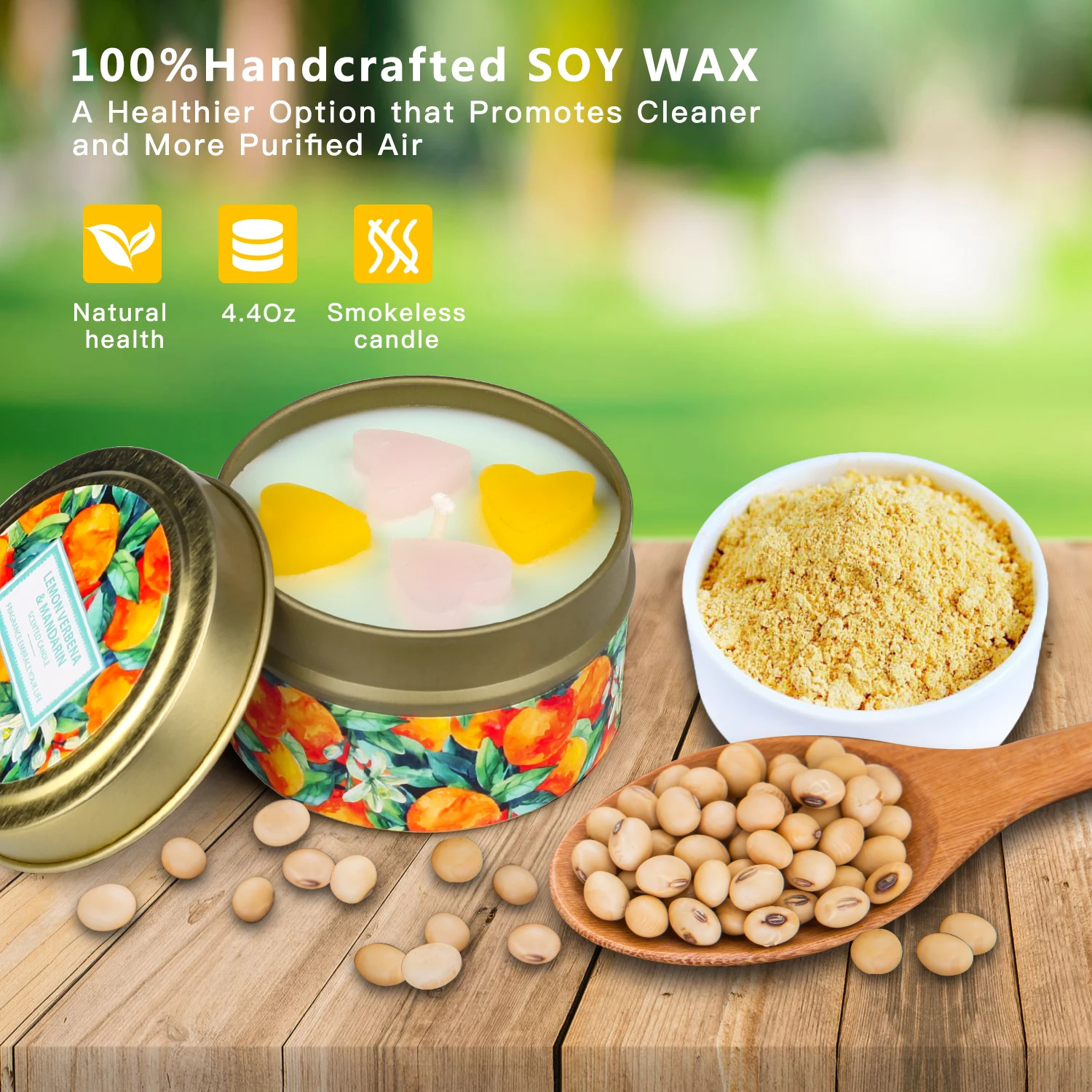 gift set soy wax scented candle in 4 fragrances
