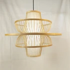 Lamp Light Cover Bamboo Rattan Jute Seagrass Lamp Shade Light Pendant Light Frame Cover Handicraft For Living Room