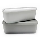 Recyclable Household Non-Slip Base Insulated Size 2.5 Quart Silicone Ice Cream Tub Of Reusable Ice Container Plastic Lid