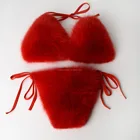 2019 Wholesale fur women Lingerie sexy fur underwear for all seasons and parties