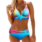 Bikini 2020 Sleeveless Gradient Colorful Sexy Swimsuit Women Bikini Swimwear