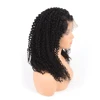 180% Density Side Part Remy Indian Human Hair Cheap Black Short Big Afro Puff Kinky Twist Full Lace Wig