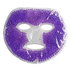 Dongguan Manufacturer Cold Pack Therapy Ice Massage Gel Face Masks with purple beads can be custom beads color