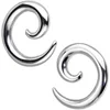 Stainless Steel Spiral Taper Set 5mm to 0 Gauge Piercing Ear Plug Tunnel Body Jewelry