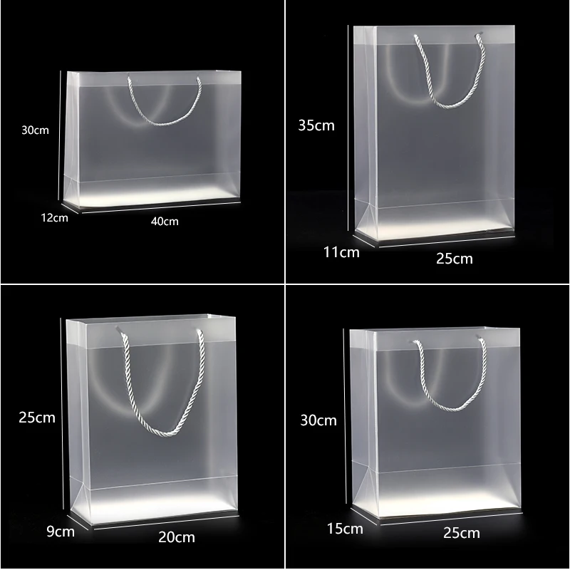 Wholesale Promotional Clear Transparent Pp Shopping Bag Hard Plastic