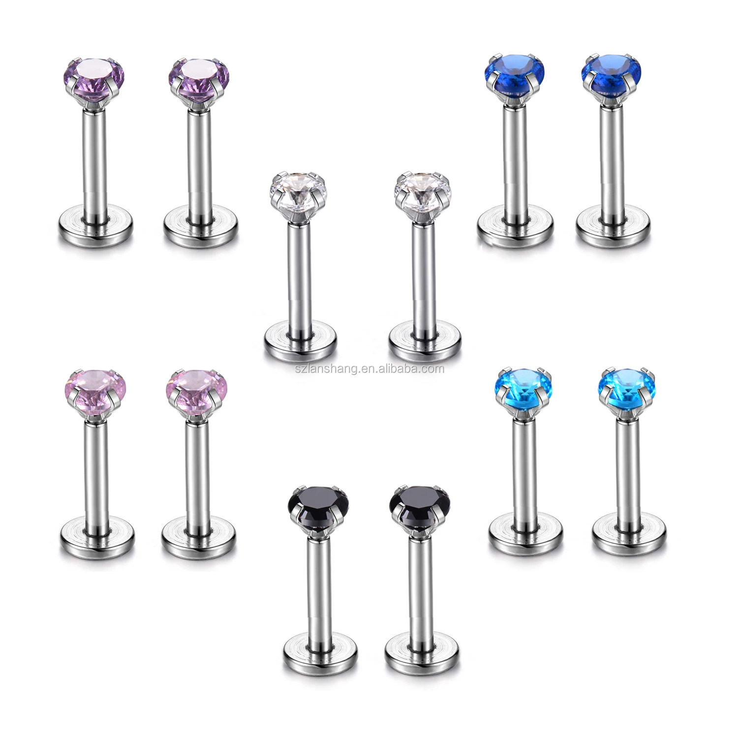 Nez Labret Lèvre Oreille Piercings Cartilage Tragus Hélice Boucles D