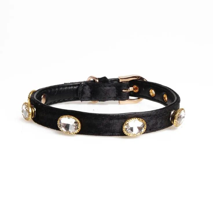Classical Dog Pet Collar With Diamond
