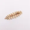 2019 Ins golden leaf hair clip spring tiara hair accessories duckbill clip
