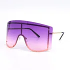 Flat Top 1 Piece Sun Glasses Women Plastic UV 400 New Arrivals Big Frame Sunglass Shades Square Sunglasses Rectangle